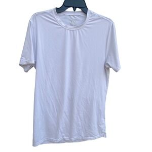 32 Degrees Cool Mens White Short Sleeve Active Performance Crew Neck Tee Size M